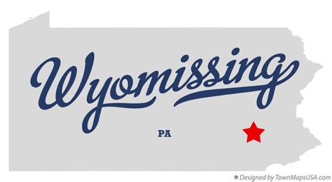 Map of Wyomissing, PA, Pennsylvania