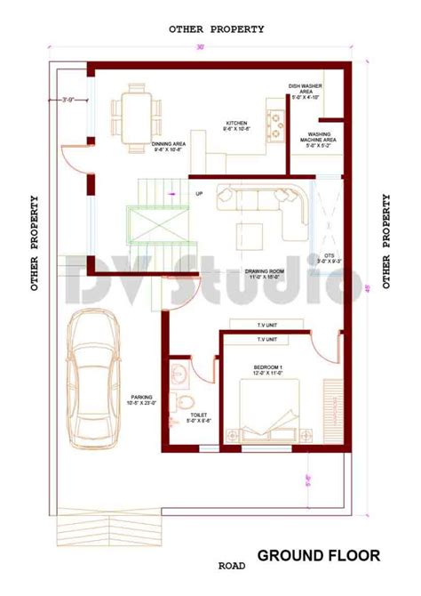 X House Plans Option Sqft Gaj Dv Studio