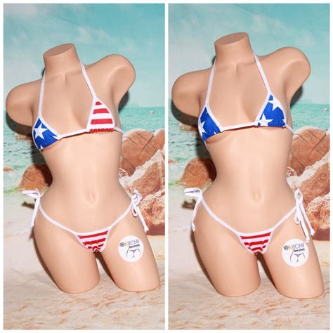 American Flag Bikini Etsy