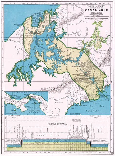 Mapa Vintage De La Zona Del Canal De La D Cada De Canal Etsy Espa A