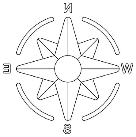 Desenhos de Bússola Simples para Colorir e Imprimir ColorirOnline