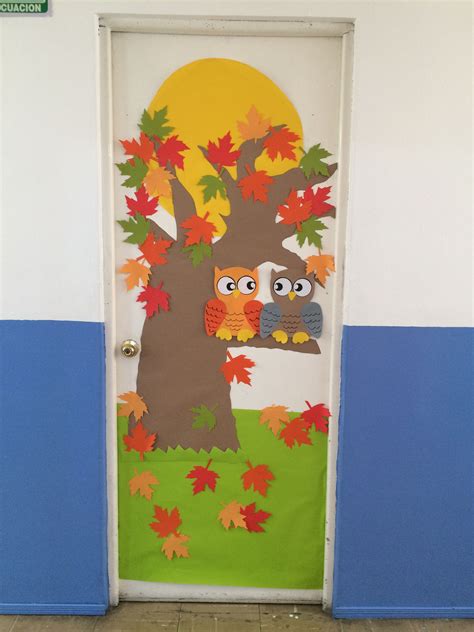 Fall Themed Owl Door Decoration For Back To School