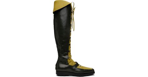 Kiko Kostadinov Green Priam Boots In Black For Men Lyst