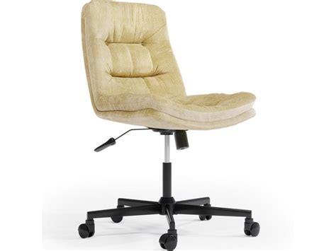 Chaise de bureau rembourrée pivotante hera jaune Conforama