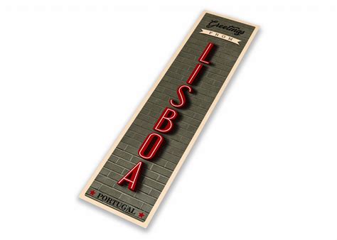 mk  marcador neon lisboa casa dos postais