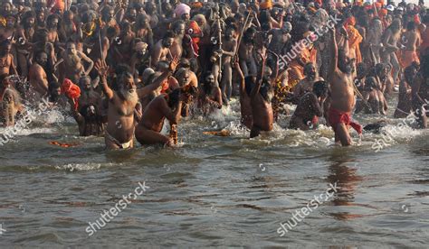 Indian Naga Sadhus Naked Holy Men Editorial Stock Photo Stock Image Shutterstock