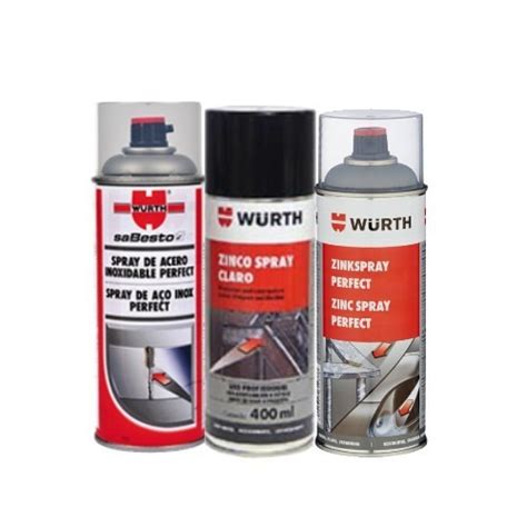 Kit Spray De Zinco Claro E Escuro Aço Wurth R 30350 Em Mercado Livre