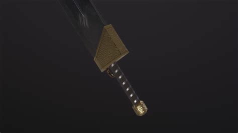 3d Model Fantasy Broadsword Pbr Vr Ar Low Poly Cgtrader