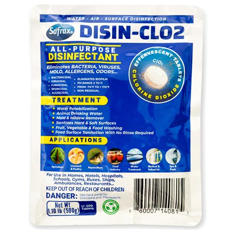 Disin Clo Carton X Bags Of Disin Clo Safrax Chlorine Dioxide