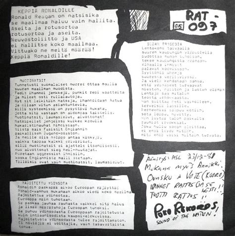 Hardcore Punk RATTUS Rajoitettu Ydinsota EP