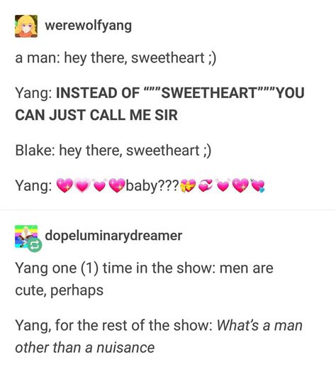 Yang Is Gay Bitches RWBY Amino