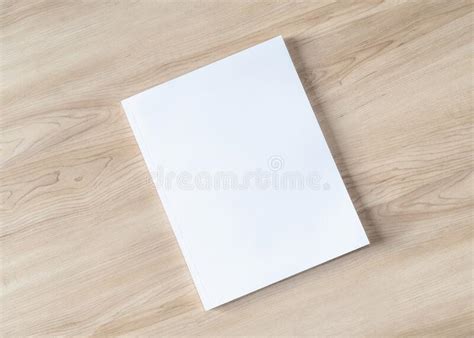 Book Cover Mockup With Blank White Front Paper Page A4 Paperback Mock