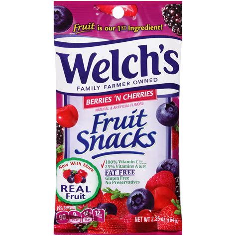 Welch S Fruit Snacks Berries N Cherries Ounce Pouches Pack Of