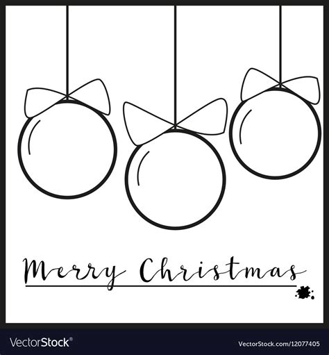 Black and white christmas ornaments Royalty Free Vector