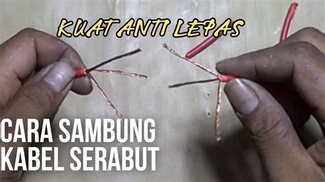 sambung kabel serabut youtube