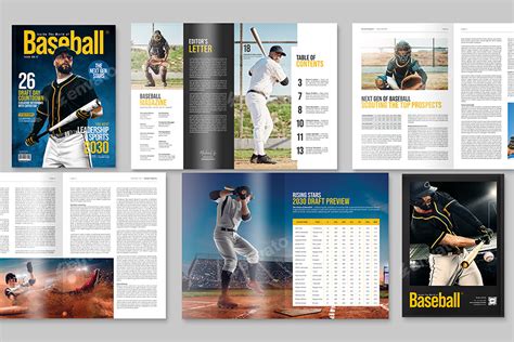 Baseball Magazine Template Print Templates Graphicriver