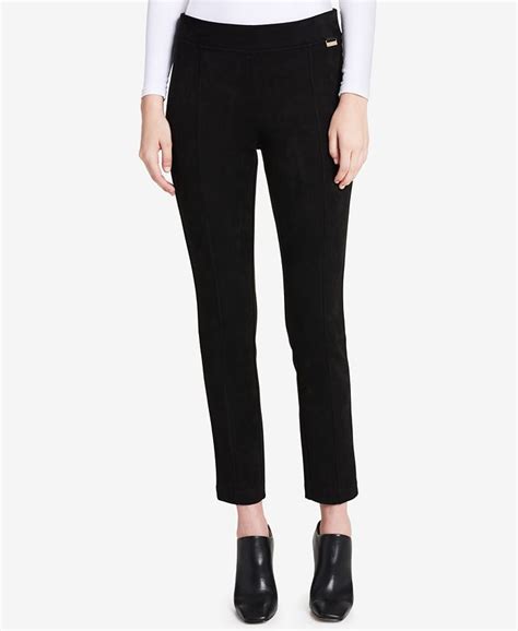 Calvin Klein Faux Suede Leggings Macys