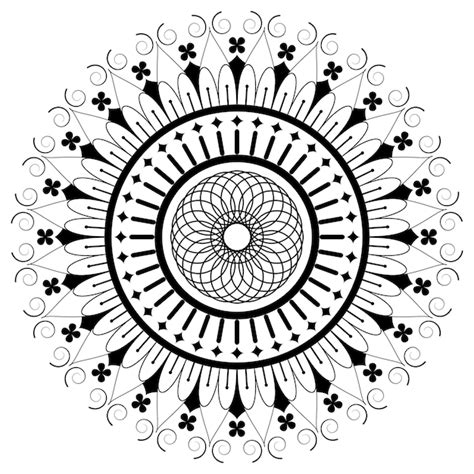 Premium Vector Abstract Line Art Flower Vector Design
