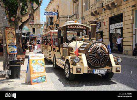 The Malta Fun Train In St John Square In Valletta Capital Of Malta