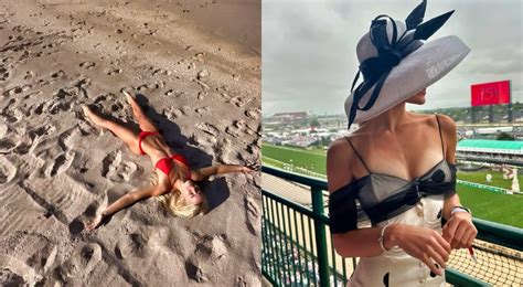 Olivia Dunne Stuns In Red Hot Bikini While Starfishing On Beach