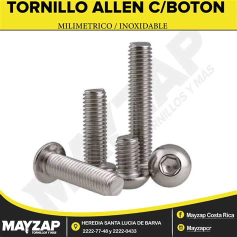 Tornillo Allen Boton Metrico Inoxidable Archives Mayzap Tornillos Y