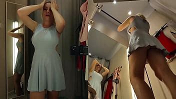 Blonde With Big Boobs Tries On Transparent Clothes Video From Public Locker Room Xnxx