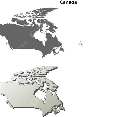 Conjunto De Mapas De Contorno De Canadá Mapa De Estado Bandera De