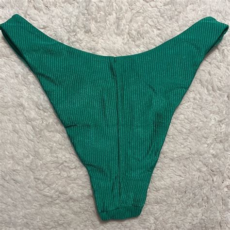 Aerie Swim Aerie Ribbed Super High Cut Cheekiest Bikini Bottoms Poshmark