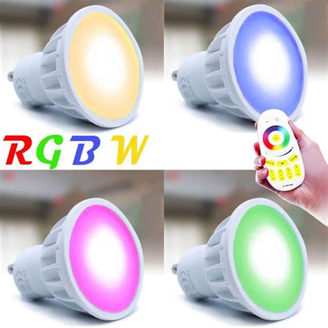 Ampoule LED RGB W GU10 De 4 Watts 6 LED 5730 6 LED De Couleur RGB