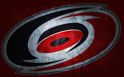 Carolina Hurricanes American Hockey Team Red Stone Background