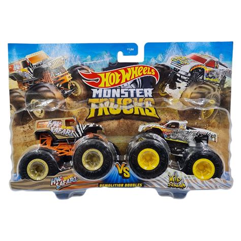 Jual Hot Wheels Monster Trucks Doubles Hw Safari Vs Wild Streak