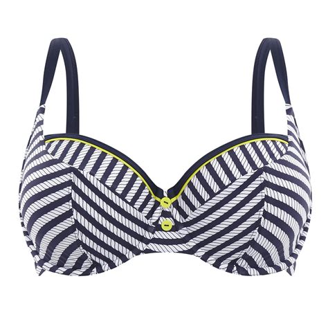 Non Padded Balconnet Bikini Lucille Navy White