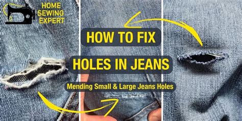 How To Fix Holes In A Jeans Mending Small And Large Holes In Jeans