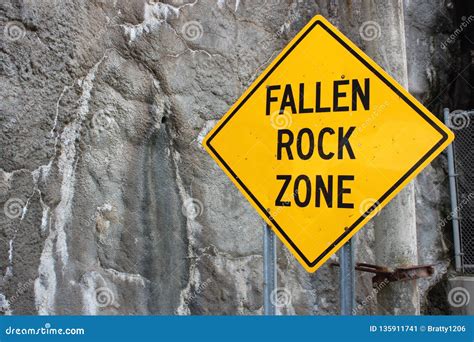 Falling Rock Zone Sign