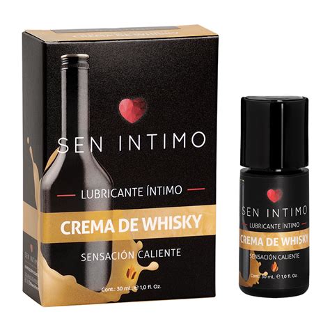 Lubricante Íntimo Crema de Whisky 30 ml Sensación Caliente Sen Intimo Pasarela Sex Shop