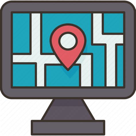 Map Computer Screen Search Navigation Icon Download On Iconfinder