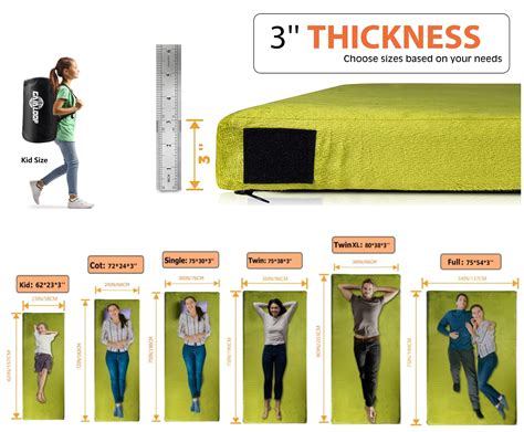 Gaialoop Thick Memory Foam Sleeping Pad For Camping Car Tent Cot