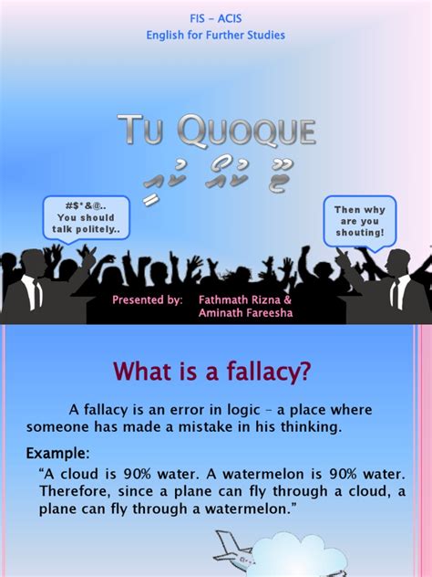 Tu Quoque Pdf Fallacy Psychological Concepts