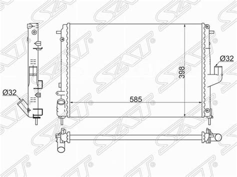 Купить Радиатор охлаждения Nissan Almera G15 LADA Largus 12- (с ...