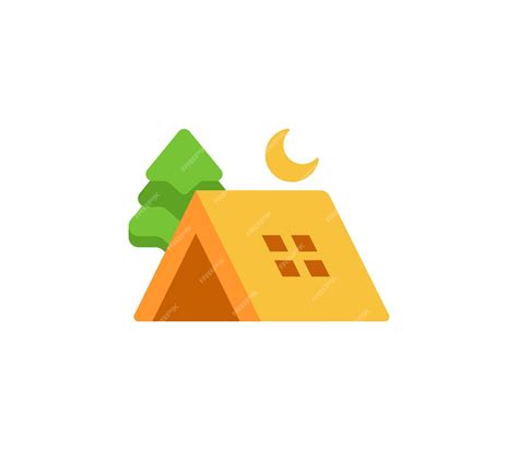 Premium Vector Camping Tent Vector Isolated Emoticon Camping Tent Icon