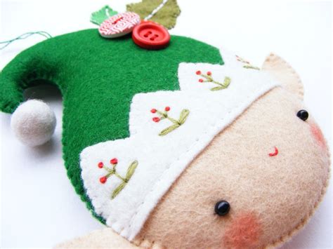 Felt Pdf Sewing Pattern Christmas Elf Felt Christmas Etsy