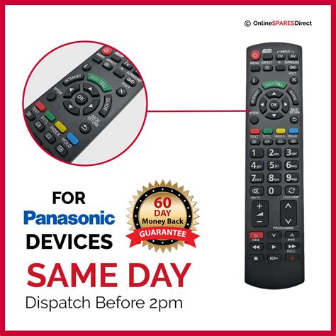Brand New TV Remote Control For Panasonic TX-L32B6E, TX-L39EM6Y, TX ...