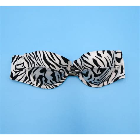 Victoria S Secret Swim Victorias Secret B Zebra Underwired Bandeau Padded Bikini B Vs