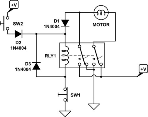 Switches Change Direction Of 12v Dc Motor Rotation Using Relay