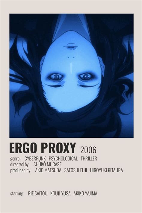 Ergo Proxy Anime Poster With A Minimalist Twist By Cindy