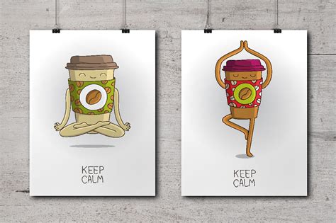 Funny Coffee Cups By chekart | TheHungryJPEG