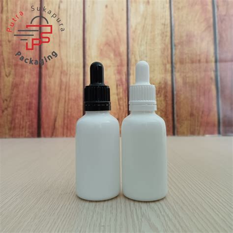 Jual Botol Pipet Ml Kaca Putih Ceramic Botol Serum Ml Tebal Tutup