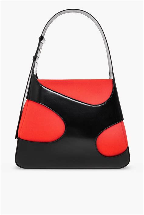 Ferragamo Cut Out Large Shoulder Bag In Red Lyst