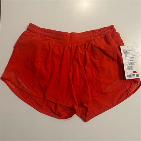 Lululemon Athletica Shorts Hotty Hot Lowrise Lined Short Nwt Size Colorcarnation Red