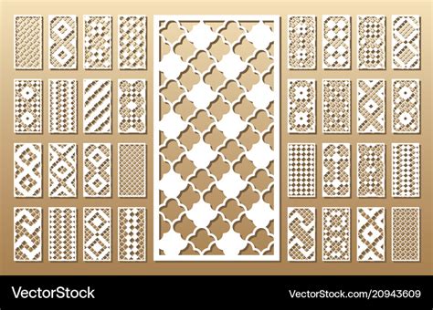 Laser Cut Panels Royalty Free Vector Image Vectorstock